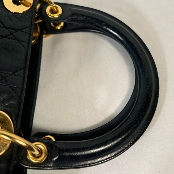 Lady Dior Lambskin Cannage Excellent Used Cond. with Dust Bag & Cert‎ Of Auth - Picture 11 of 14